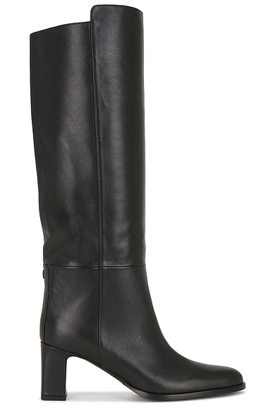 Jimmy Choo Caly KB Smooth Leather 65 Boot in Black