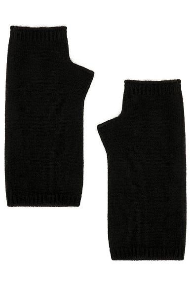 Jenni Kayne Fingerless Cashmere Gloves in Black