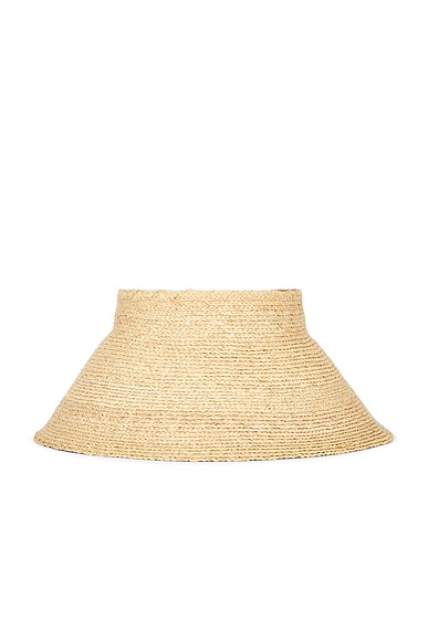 Jenni Kayne Shore Raffia Visor in Natural