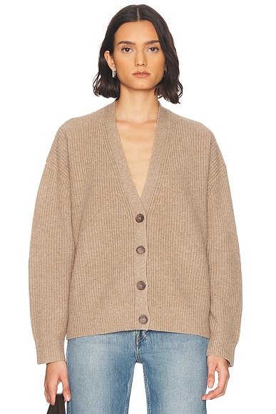 Jenni Kayne Cropped Cashmere Cocoon Cardigan in Undyed Stone