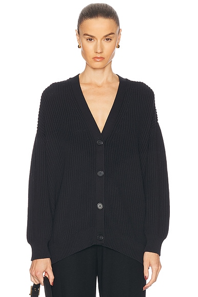 Jenni Kayne Cotton Cocoon Cardigan in Black