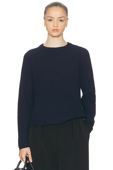 Jenni Kayne Cashmere Fisherman Sweater in Navy