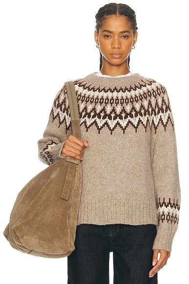 Jenni Kayne Thatcher Crewneck Sweater in Taupe