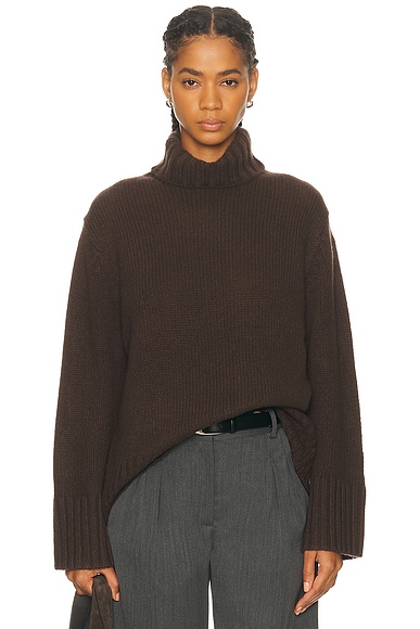 Jenni Kayne Cashmere Jet Turtleneck in Chocolate