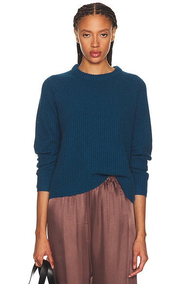 Jenni Kayne Cashmere Fisherman Sweater in Ocean