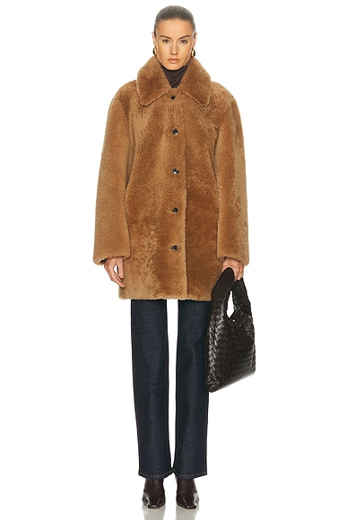 Jenni Kayne Shearling Aurora Coat in Camel