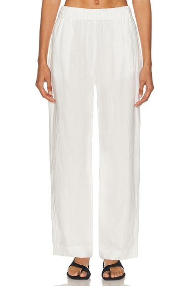 Jenni Kayne Linen Logan Pant in Ivory
