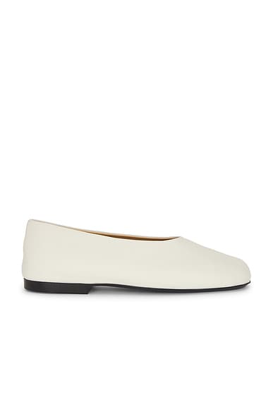 Jenni Kayne Leather Elodie Flat in White