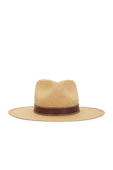 Janessa Leone Halston Packable Hat in Sand
