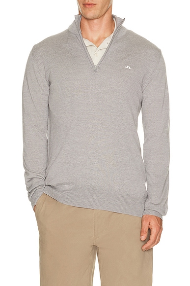 J.Lindeberg Kian Knitted Sweater in Grey Melange