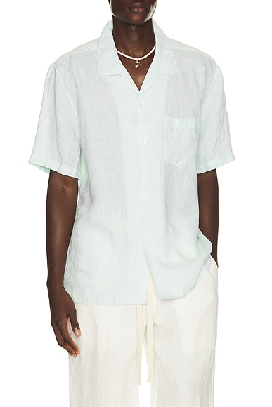 J.Lindeberg Elio Linen Shirt in BAY