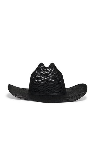 Janessa Leone Aiden Cowboy Hat in Black