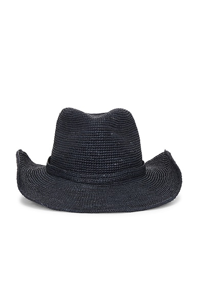 Janessa Leone Sacha Cowboy Hat in Navy