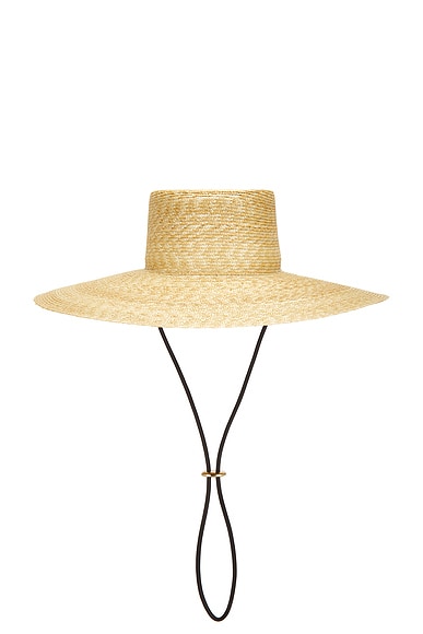 Janessa Leone Roma Wide Brim Hat in Natural