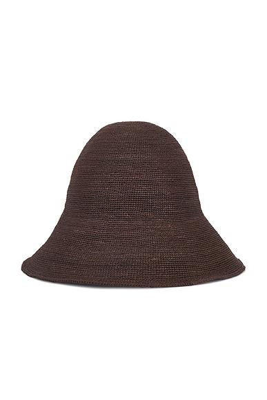 Janessa Leone Teagan Bucket Hat in Chocolate