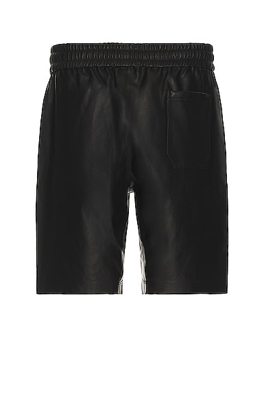 Shop John Elliott Leather La Shorts In Black