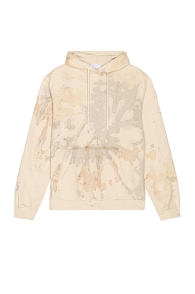 John Elliott Beach Tie-dyed Loopback Cotton-jersey Hoodie In Fossil