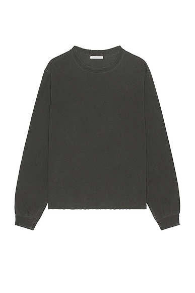 JOHN ELLIOTT Folsom Cropped LS Tee in Vintage Black