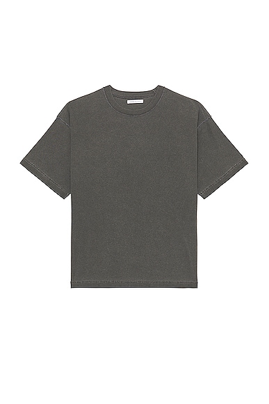 Reversed Cropped Ss Tee in Grey