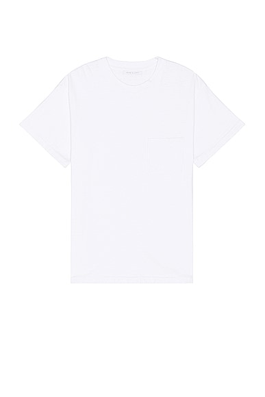 Cropped Campus Pocket Tee in White