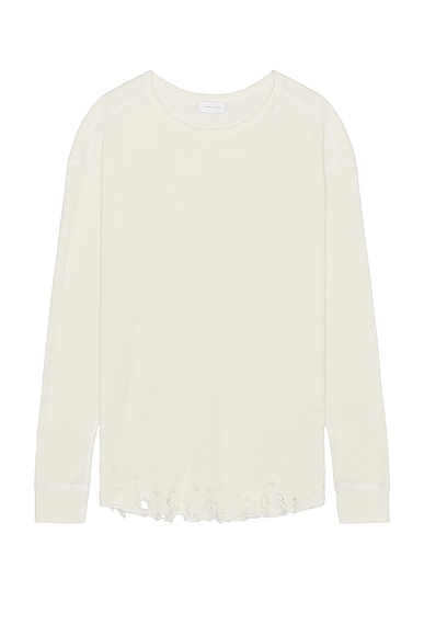 JOHN ELLIOTT Folsom Thermal Pullover in Vintage White