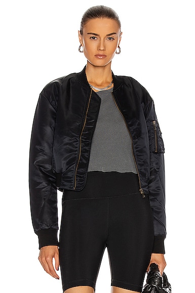 Hunter Cropped Bomber / Black