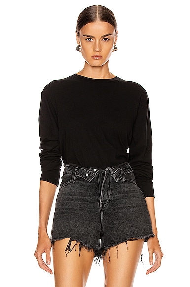 Long Sleeve Cropped Tee