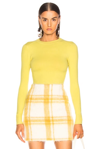 mix color high neck zip knit | NKNIT