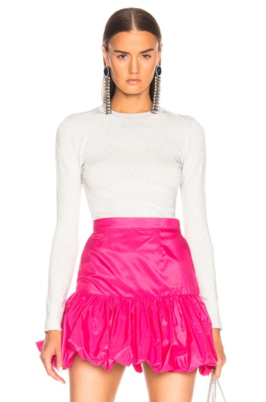 JoosTricot Bodycon Crew Neck Sweater in Silver White | FWRD
