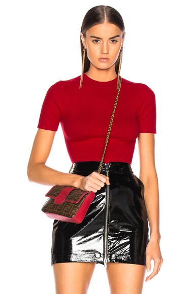 JoosTricot Bodycon Short Sleeve Crew Neck in Cochineal | FWRD