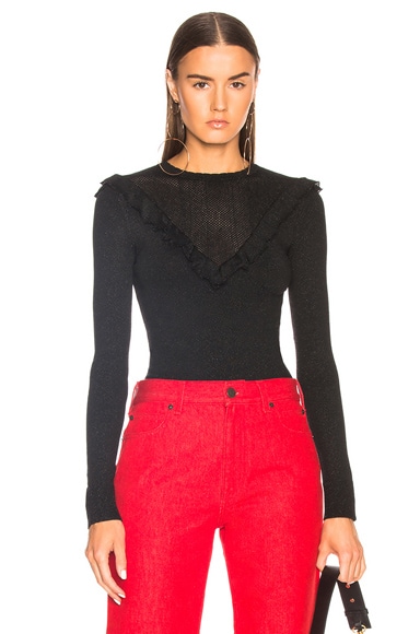 JoosTricot Bodycon Gunne Sax Sweater in Black Lurex | FWRD