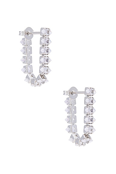 Jordan Road Jewelry Natalie Earrings In 18k Rhodium Plated Brass