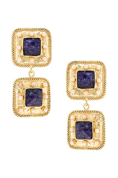 Marbella Earrings in Metallic Gold