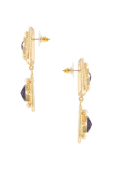 Shop Jordan Road Jewelry Marbella Earrings In 18k Gold Plated Brass