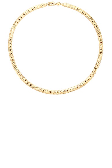 Jordan Road Jewelry Flat Chain Necklace in 18k Gold Plated Brass
