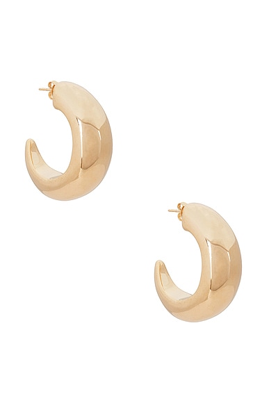 Large Moon Hoop Earrings