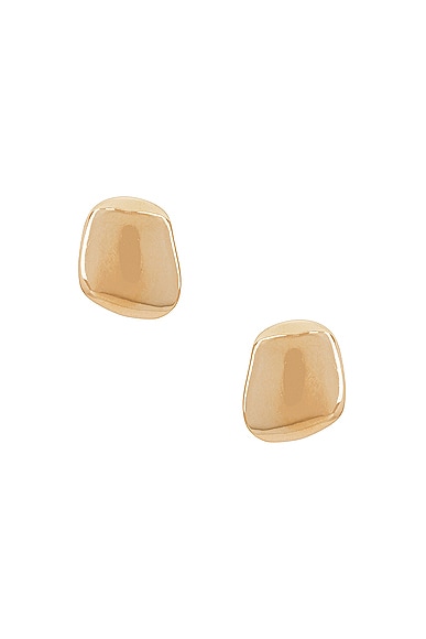 Jordan Road Jewelry Organic Rectangle Earrings In 18k Gold Filled