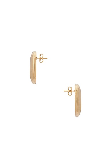 Shop Jordan Road Jewelry Organic Rectangle Earrings In 18k Gold Filled