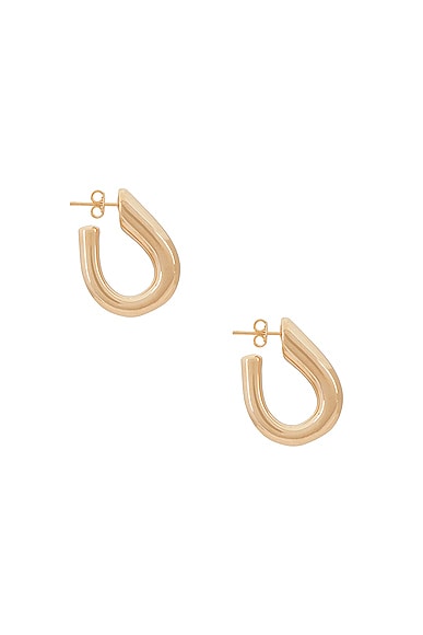 Shop Jordan Road Jewelry Tear Drop Hoop Earrings In 18k Gold Filled