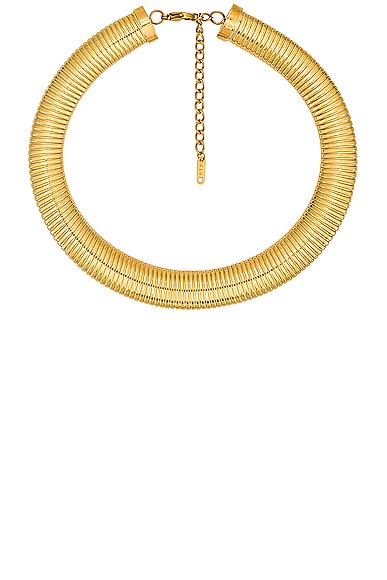 Jordan Road Jewelry Serpent Choker Necklace in 18k Gold Plated Brass
