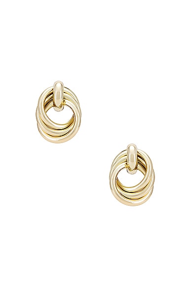 Madison Earrings in Metallic Gold