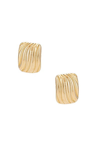 Carrie Earrings in Metallic Gold