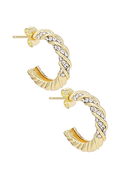 Adrienne Earrings in Metallic Gold