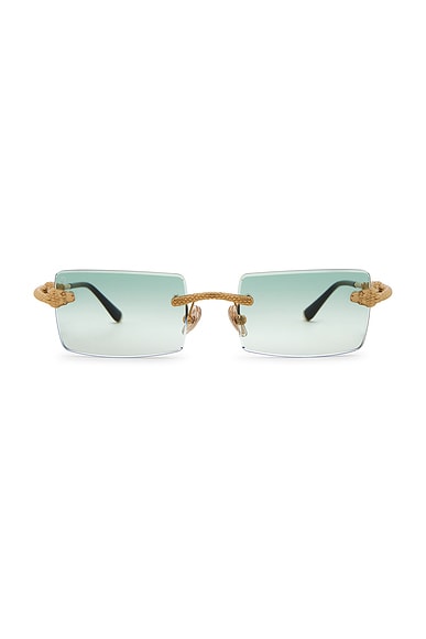 James Oro Serpent Authentic Glasses in Green Tint