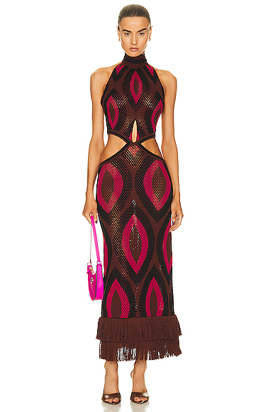 Johanna Ortiz Halter Cut Out Midi Dress In Fuchsia | ModeSens Johanna Ortiz Halter Cut Out Midi Dress In Fuchsia | ModeSens