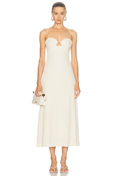 Johanna Ortiz Dream Spinner Ankle Dress in Ecru