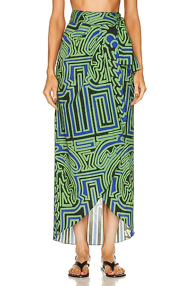 Dialecto Tropical Wrap Skirt
