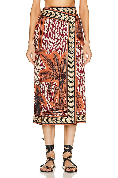 Wild Patch Midi Skirt