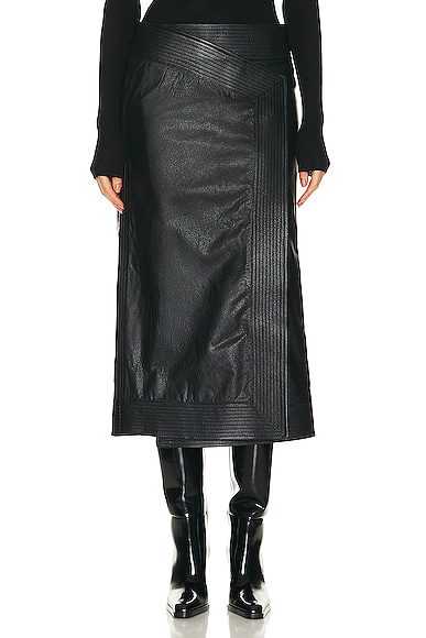 Johanna Ortiz Winter Scents Midi Skirt in Black