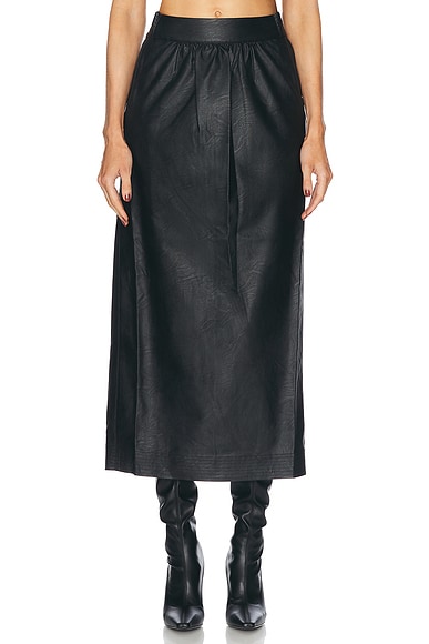 Jean Paul Gaultier Trompe L'oeil Flag Label Long Skirt in Black & Grey |  FWRD